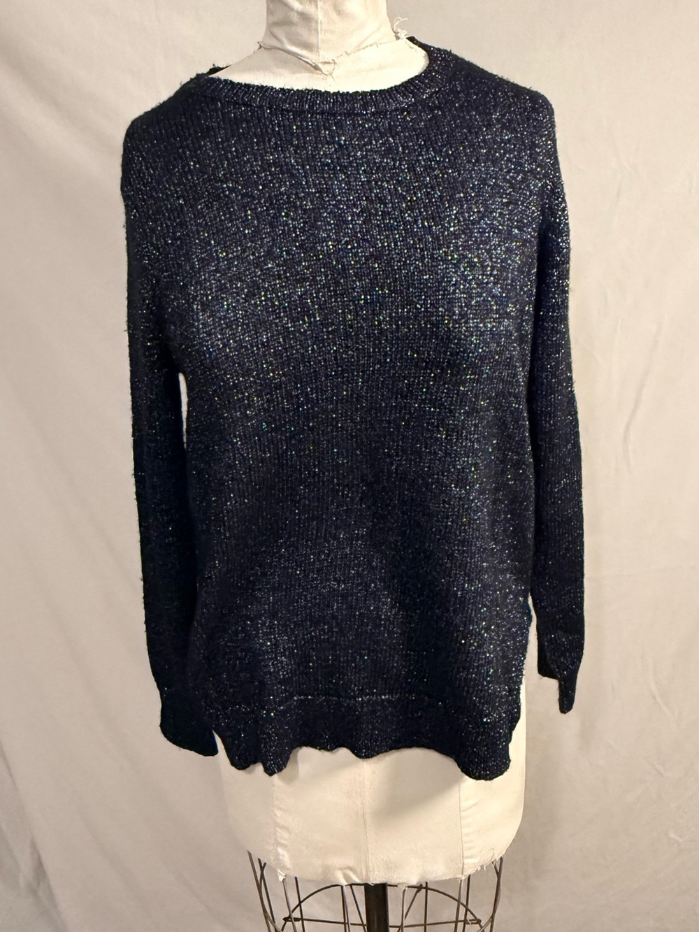 Lord & Taylor Metallic Sparkle Knit Sweater Size M